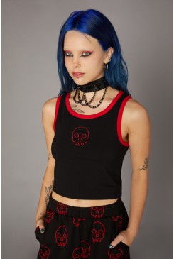Embroidered Goth Tank