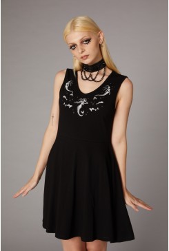 Goth Mermaid Print Dress
